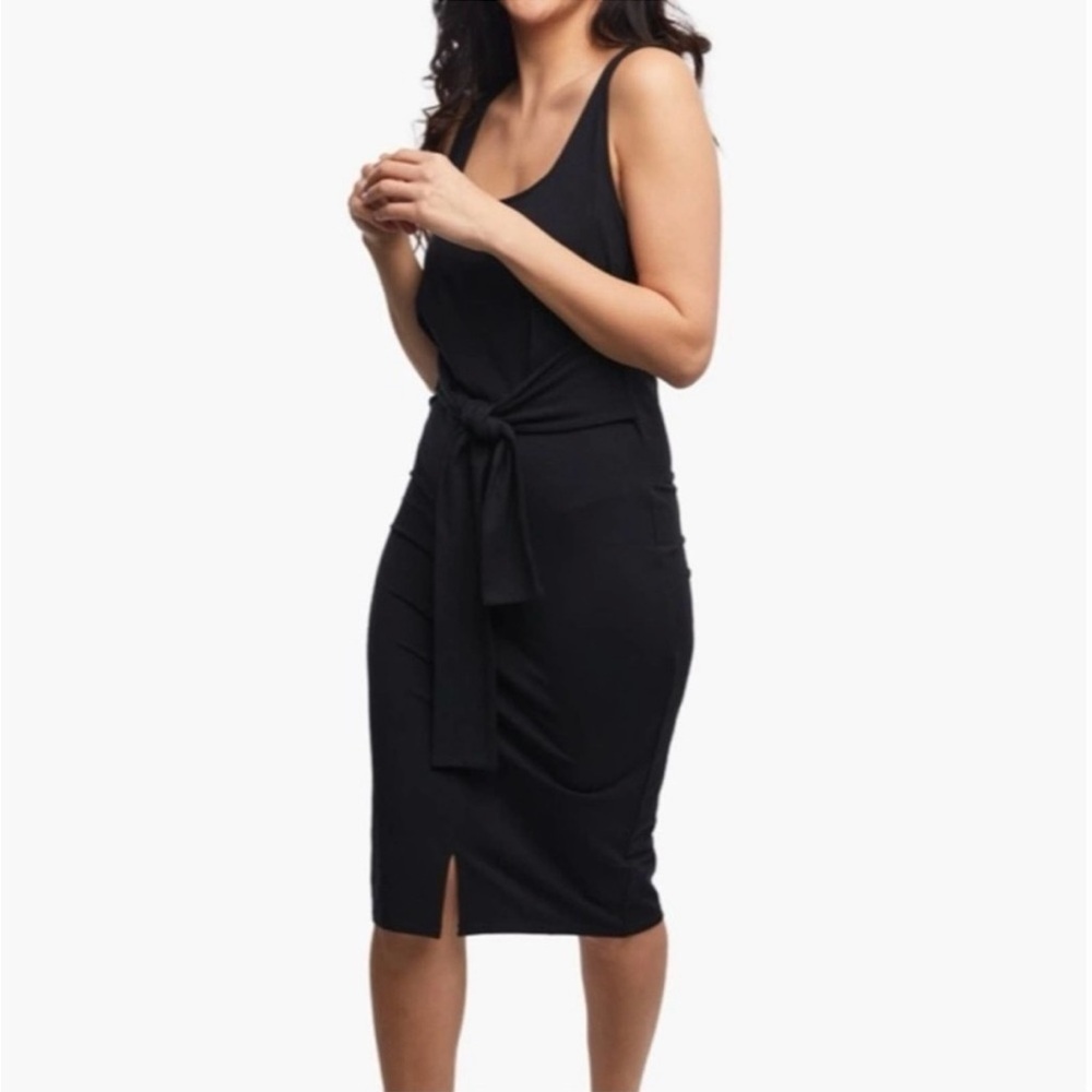 Able Gwen tie front midi tank dress